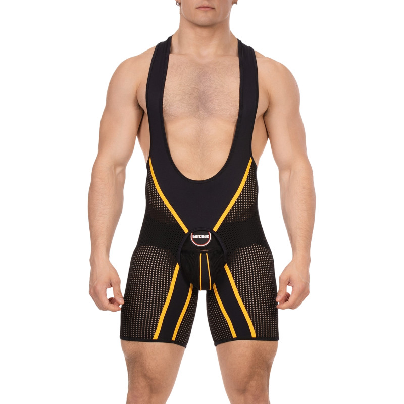 Barcode Berlin Body Backless Krish Noir-Jaune
